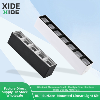 LED dolný kryt pre líniové svetlo, povrchová montáž, hliníkové odliatky, model Bl-surface mounted linear light, kompatibilný s LED zdrojom 2835