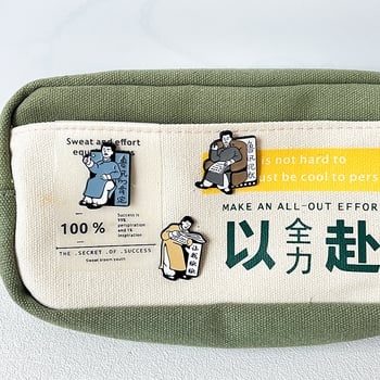 Broșă Lu Xun – design original, aliaj de zinc, personaje de desene, memorie, decorare, utilizare dublă, cadou, Vară 2022, Unisex
