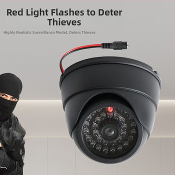 Iekštelpu LED viltus novērošanas kamera ar plastmasas korpusu un aizsargiem