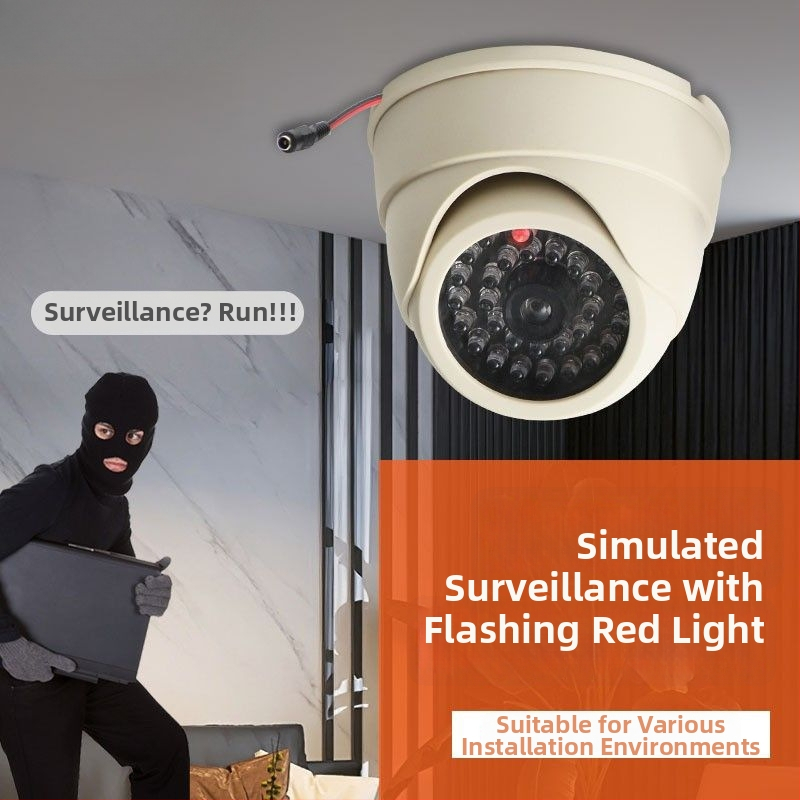 Iekštelpu LED viltus novērošanas kamera ar plastmasas korpusu un aizsargiem