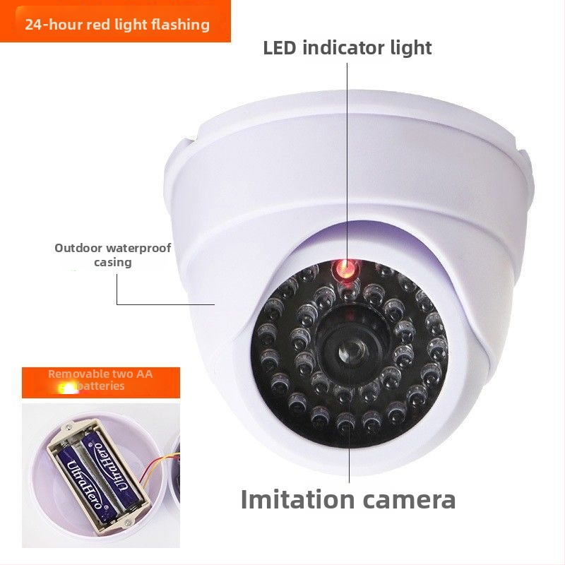 Iekštelpu LED viltus novērošanas kamera ar plastmasas korpusu un aizsargiem