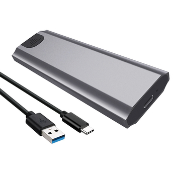 M.2 SSD външна кутия за диск с USB 3.1 Type-C – алуминиева сплав, NGFF/MVMe двойен протокол, до 8TB, модел TNP07