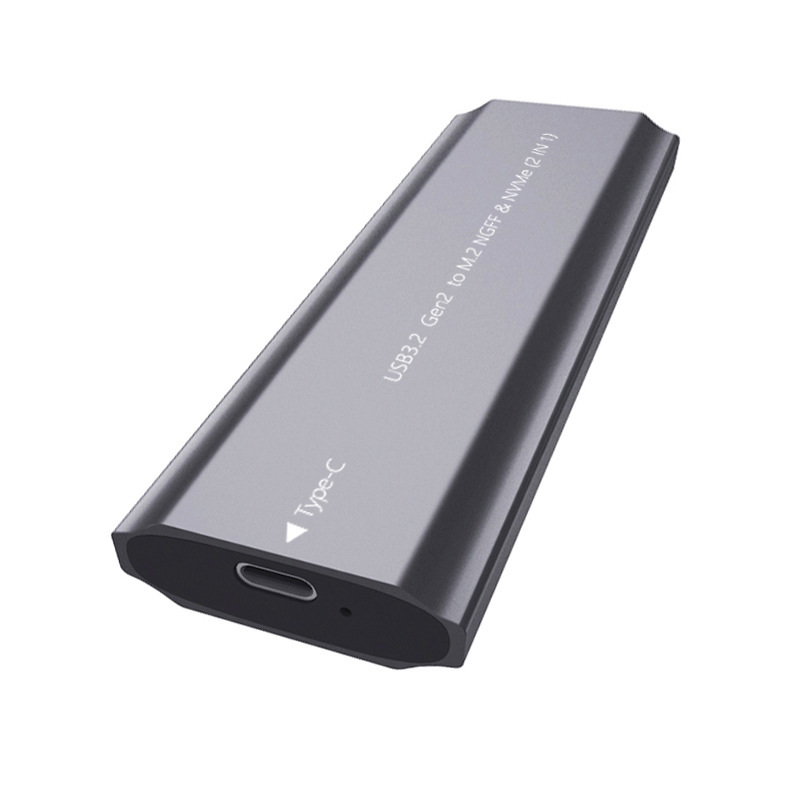 M.2 SSD външна кутия за диск с USB 3.1 Type-C – алуминиева сплав, NGFF/MVMe двойен протокол, до 8TB, модел TNP07