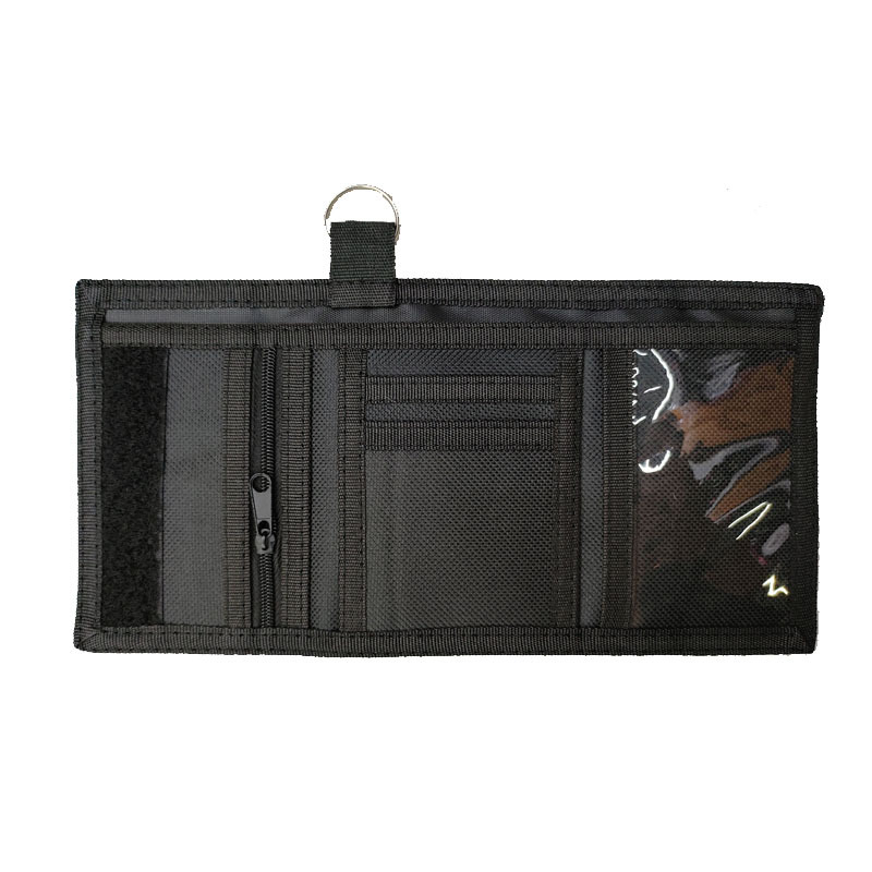 Džinsa trīsdaļīgs maks ar rāvējslēdzēju monētām; poliestera oderes; elpojošs, ūdensizturīgs, antibakteriāls, nolietojuma izturīgs