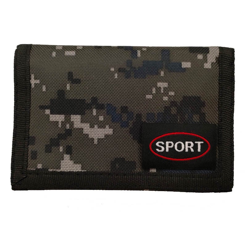 Džinsa trīsdaļīgs maks ar rāvējslēdzēju monētām; poliestera oderes; elpojošs, ūdensizturīgs, antibakteriāls, nolietojuma izturīgs