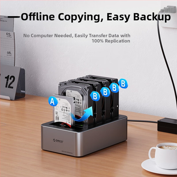 Dockovacia stanica pre pevný disk 2,5/3,5 palca, ABS, USB 3.0 5Gbps, OEM, podpora až 20TB, 1-ročná záruka