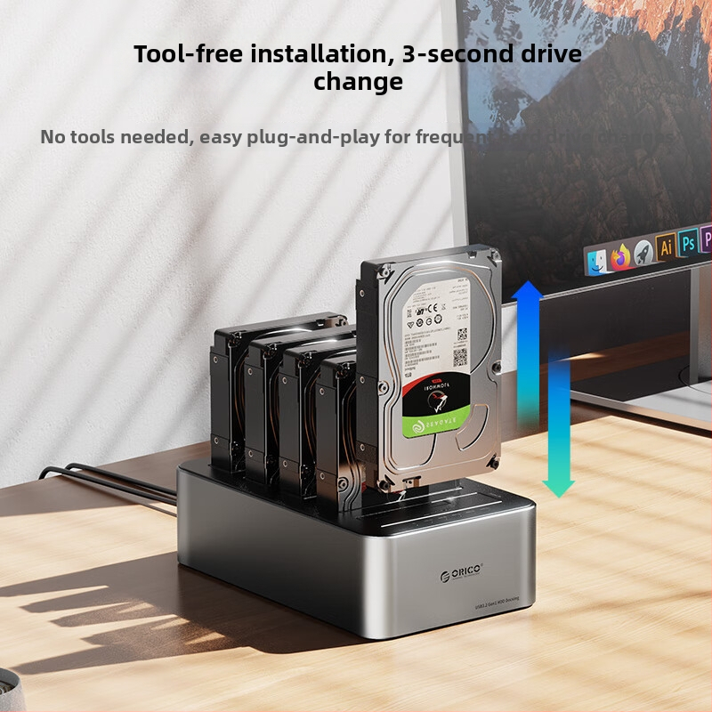 Dockovacia stanica pre pevný disk 2,5/3,5 palca, ABS, USB 3.0 5Gbps, OEM, podpora až 20TB, 1-ročná záruka