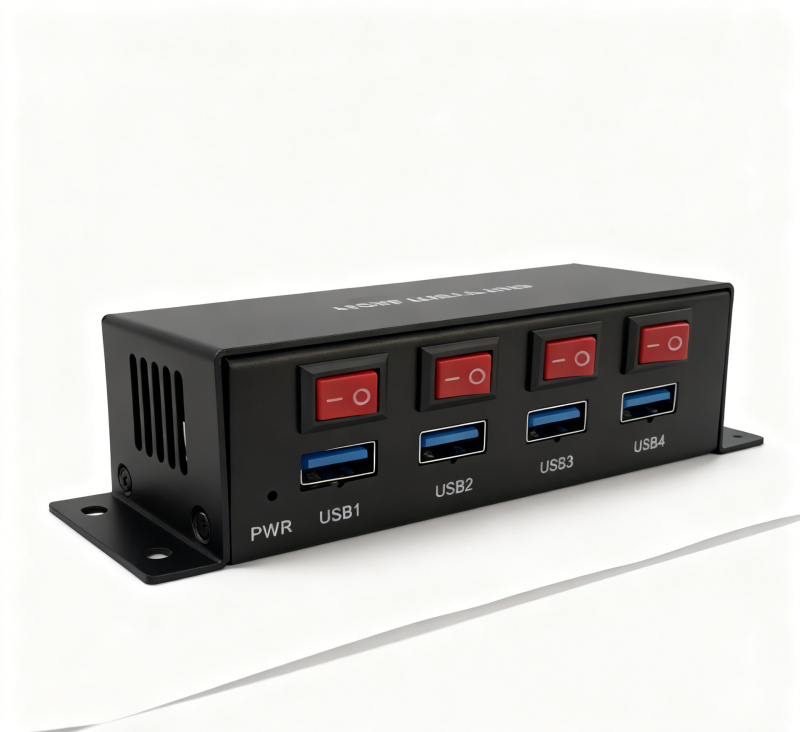Kdata GH USB 2.0 hub s externým napájaním, kábel dĺžky 1,8 m, rýchlosť prenosu 1000 MB/s