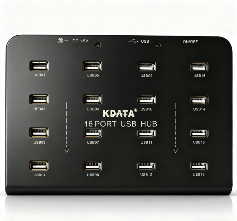 Kdata GH USB 2.0 hub s externým napájaním, kábel dĺžky 1,8 m, rýchlosť prenosu 1000 MB/s