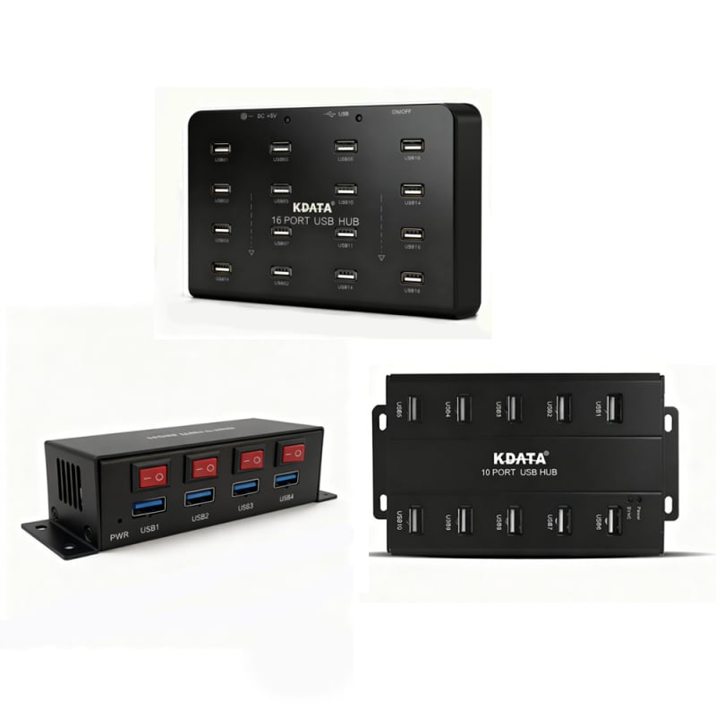 Kdata GH USB 2.0 hub s externým napájaním, kábel dĺžky 1,8 m, rýchlosť prenosu 1000 MB/s