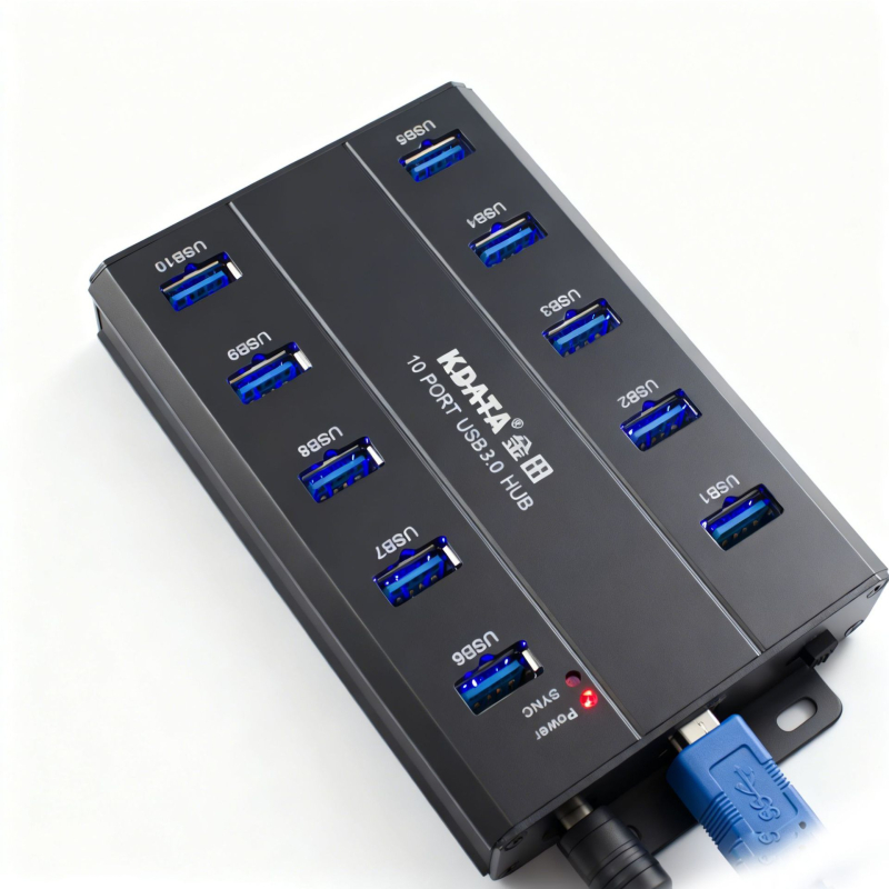 Kdata GH USB 2.0 hub s externým napájaním, kábel dĺžky 1,8 m, rýchlosť prenosu 1000 MB/s