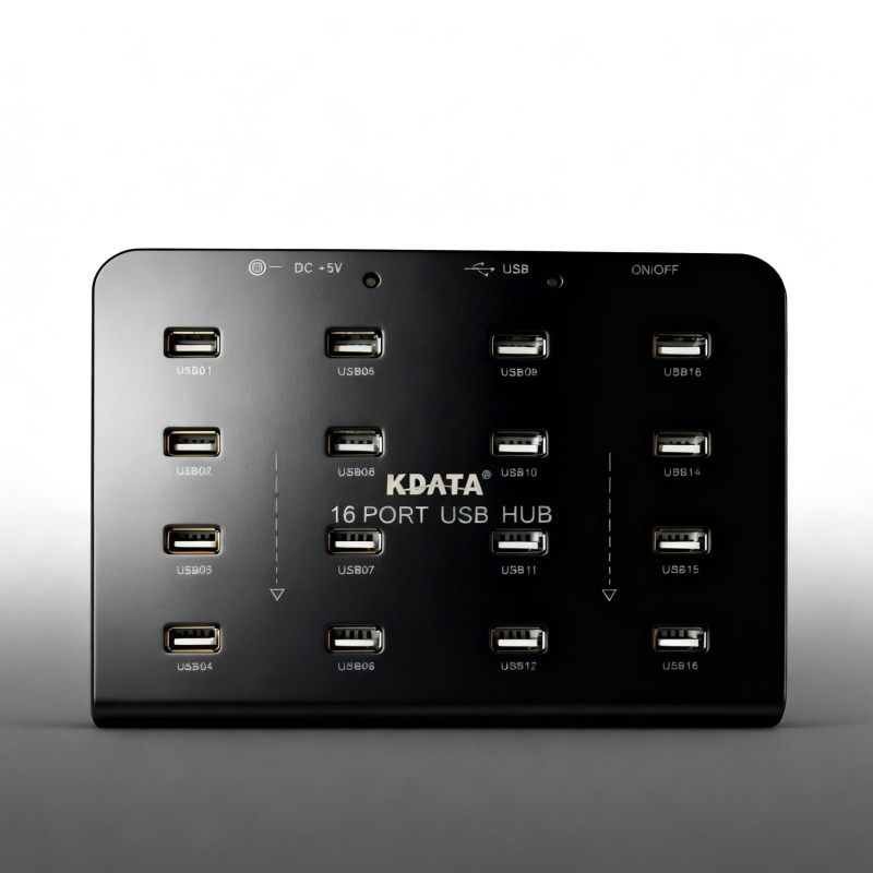 Kdata GH USB 2.0 hub s externým napájaním, kábel dĺžky 1,8 m, rýchlosť prenosu 1000 MB/s