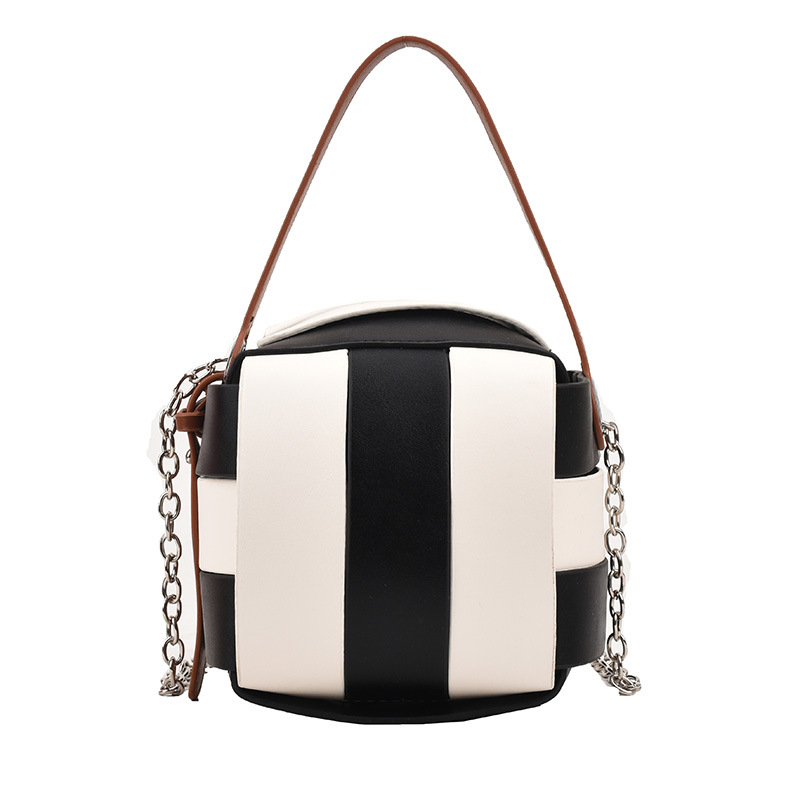 PU okrugla crossbody torbica, gradski trend, ovalni oblik, zatvaranje zatvaračem, poliester podstava