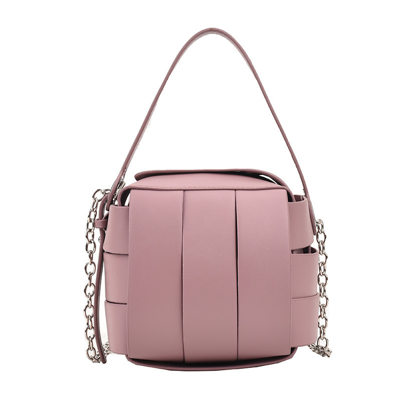 PU okrugla crossbody torbica, gradski trend, ovalni oblik, zatvaranje zatvaračem, poliester podstava