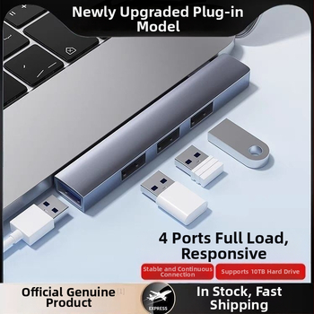 USB 3.0 viacportový expander pre notebook s Type-C rozšírujúcim dokom, 2-portový splitter, bez externého napájania