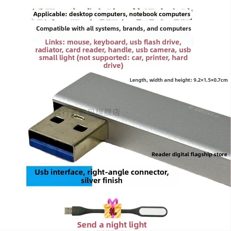 USB 3.0 viacportový expander pre notebook s Type-C rozšírujúcim dokom, 2-portový splitter, bez externého napájania