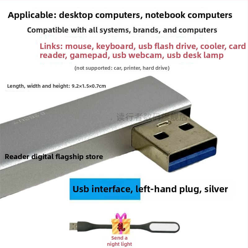 USB 3.0 viacportový expander pre notebook s Type-C rozšírujúcim dokom, 2-portový splitter, bez externého napájania
