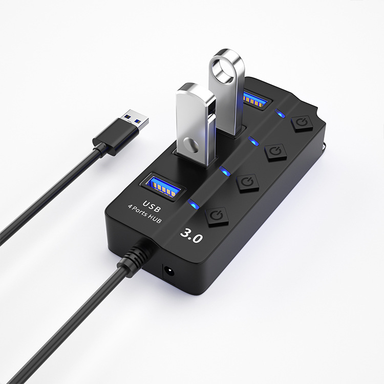 Hub USB 3.0 con 7 θύρες JR07, καλώδιο 30 cm, χωρίς εξωτερική τροφοδοσία, μεταφορά 5GB