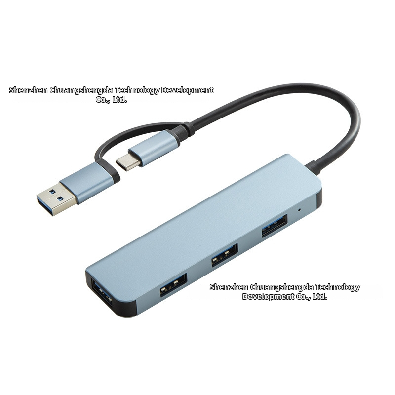 Type-C разширителен док със 1 към 5 хъб и четец за карти, USB-C интерфейс, скорост 5GB