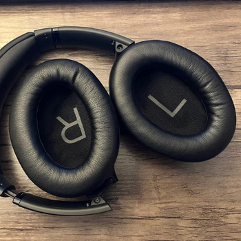 Dr. QC45 Αντικаταστατικά μαξιλαράκια αυτιών με κάλυμμα συνθετικού δέρματος για Bose QuietComfort 45