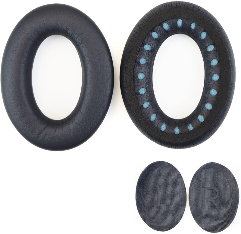 Dr. QC45 Αντικаταστατικά μαξιλαράκια αυτιών με κάλυμμα συνθετικού δέρματος για Bose QuietComfort 45