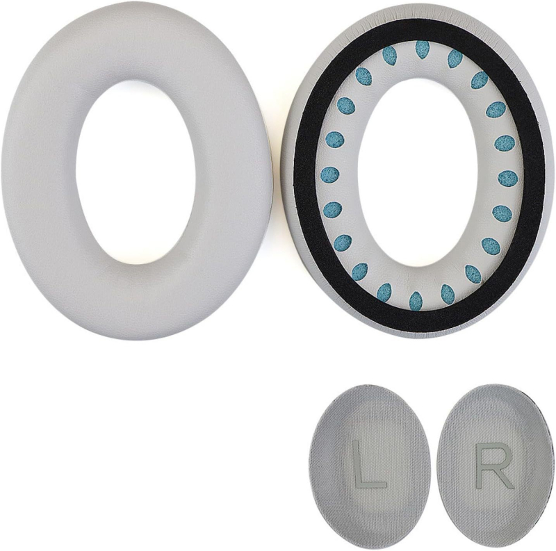 Dr. QC45 Αντικаταστατικά μαξιλαράκια αυτιών με κάλυμμα συνθετικού δέρματος για Bose QuietComfort 45