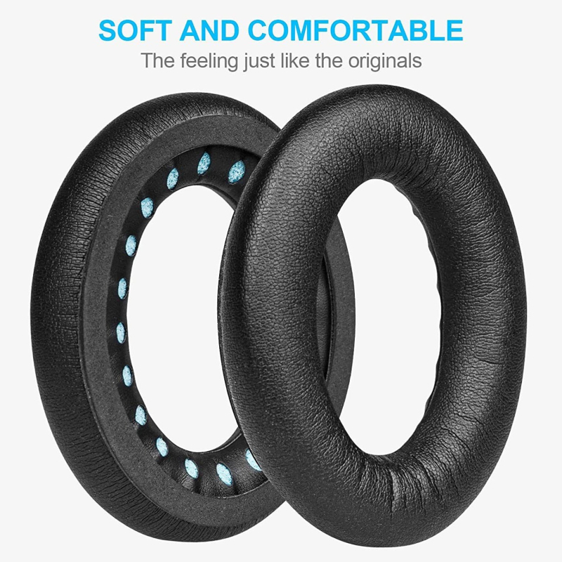 Dr. QC45 Αντικаταστατικά μαξιλαράκια αυτιών με κάλυμμα συνθετικού δέρματος για Bose QuietComfort 45