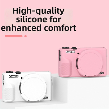 Silikónové ochranné puzdro pre Canon G7X III – Runzhe mäkký obal, protiškrabaniu a pádu, obsahuje puzdro a kryt kamery