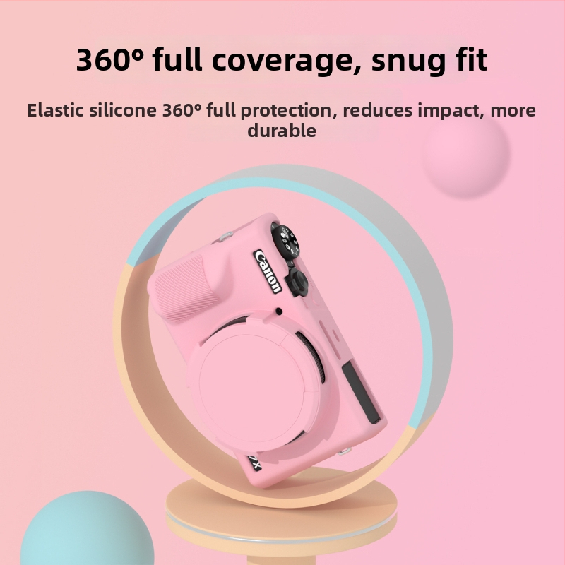 Silikónové ochranné puzdro pre Canon G7X III – Runzhe mäkký obal, protiškrabaniu a pádu, obsahuje puzdro a kryt kamery