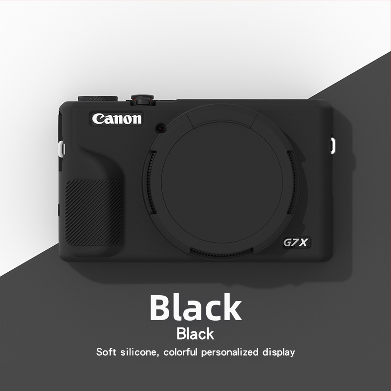 Silikónové ochranné puzdro pre Canon G7X III – Runzhe mäkký obal, protiškrabaniu a pádu, obsahuje puzdro a kryt kamery