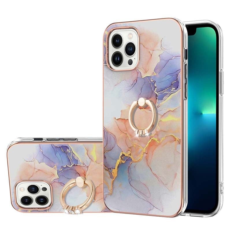 Gredzena turētājs vāciņa iPhone 8/11 Pro Max/12 Pro Max/13 Pro Max/14 Pro Max — mīksta TPE čaula, termiskā pārneses drukāšana, kritienu aizsardzība