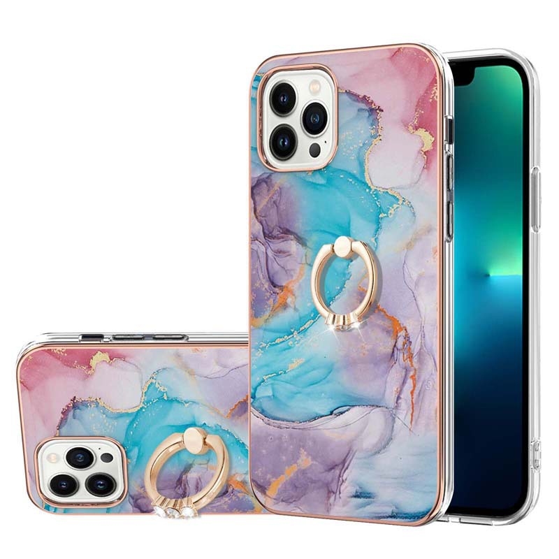 Gredzena turētājs vāciņa iPhone 8/11 Pro Max/12 Pro Max/13 Pro Max/14 Pro Max — mīksta TPE čaula, termiskā pārneses drukāšana, kritienu aizsardzība