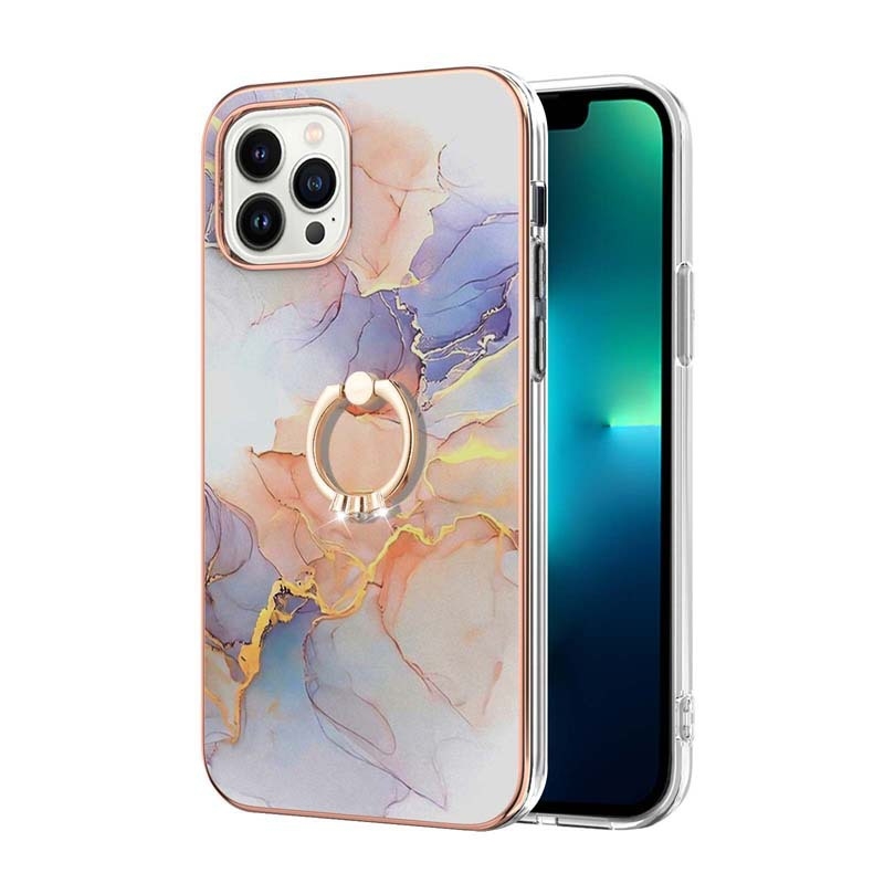 Gredzena turētājs vāciņa iPhone 8/11 Pro Max/12 Pro Max/13 Pro Max/14 Pro Max — mīksta TPE čaula, termiskā pārneses drukāšana, kritienu aizsardzība