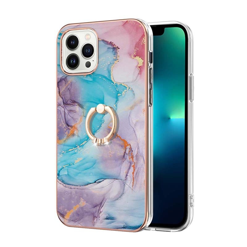 Gredzena turētājs vāciņa iPhone 8/11 Pro Max/12 Pro Max/13 Pro Max/14 Pro Max — mīksta TPE čaula, termiskā pārneses drukāšana, kritienu aizsardzība