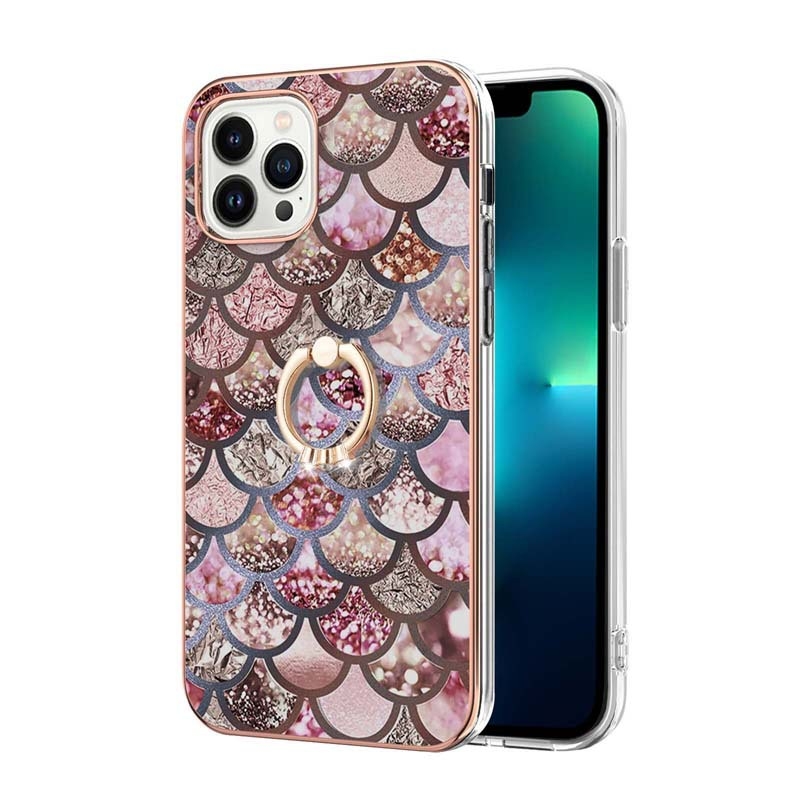 Gredzena turētājs vāciņa iPhone 8/11 Pro Max/12 Pro Max/13 Pro Max/14 Pro Max — mīksta TPE čaula, termiskā pārneses drukāšana, kritienu aizsardzība