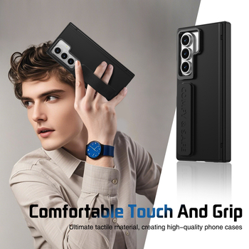 Θήκη Samsung Z Fold για 4/5/6/7 με μεντεσέ για φακούς και ιμάντα καρπού, ματ PC, ενσωματωμένη προστασία οθόνης, ανθεκτική σε πτώσεις, αποφόρτιση θερμότητας, αντι-αποτυπώματα