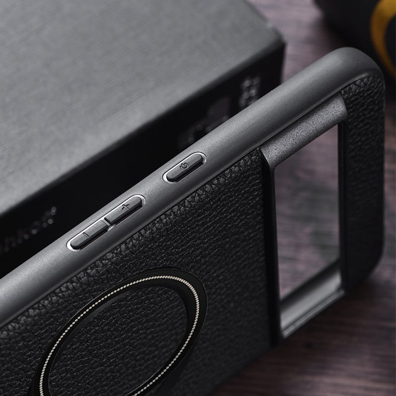 Ochranný kryt pre Google Pixel 6/7A/8A z imitovanej kože, jednoduchý štýl, magnetické prichytenie, strojová výroba