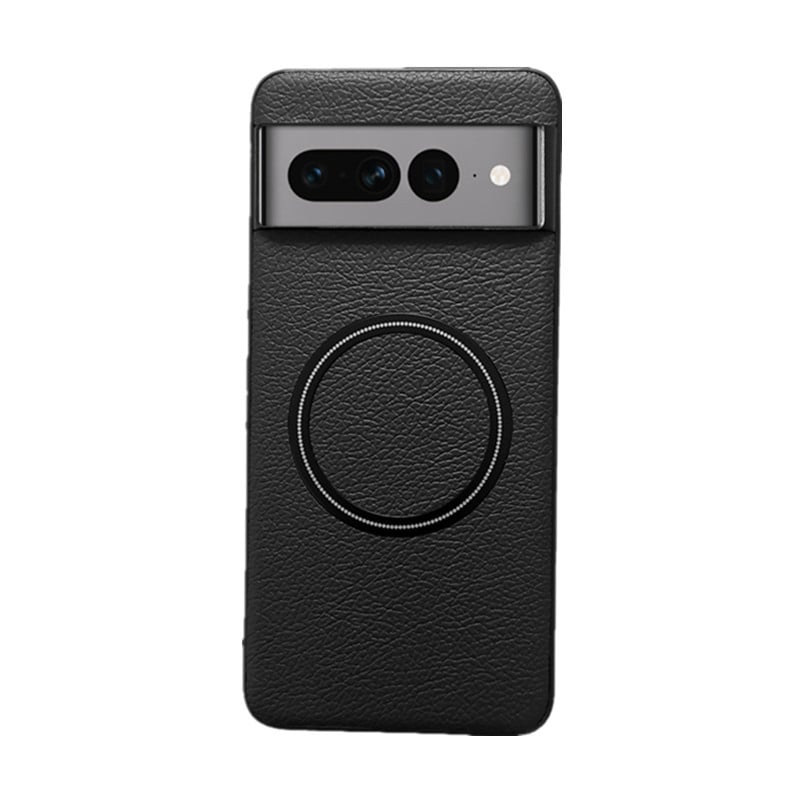 Ochranný kryt pre Google Pixel 6/7A/8A z imitovanej kože, jednoduchý štýl, magnetické prichytenie, strojová výroba