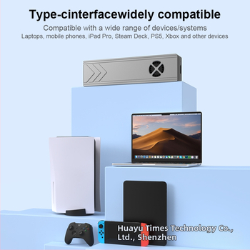 M.2 външна кутия за SSD с турбовентилатор за охлаждане, 20 Gbps интерфейс, поддържа до 4 TB, турбовентилатор 2500 rpm, алуминиев въздуховод за охлаждане, метална конструкция