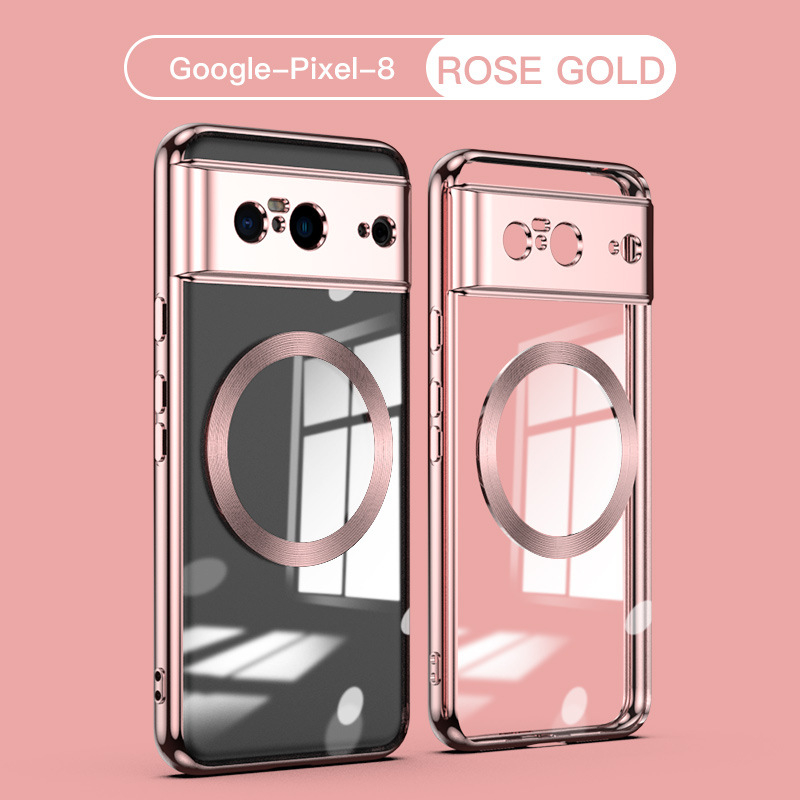 Husă de protecție Google Pixel cu prindere magnetică, acrilic, electroplacare și suport pentru personalizare