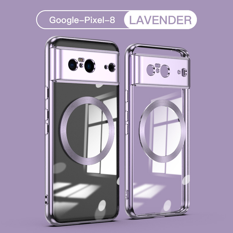 Husă de protecție Google Pixel cu prindere magnetică, acrilic, electroplacare și suport pentru personalizare