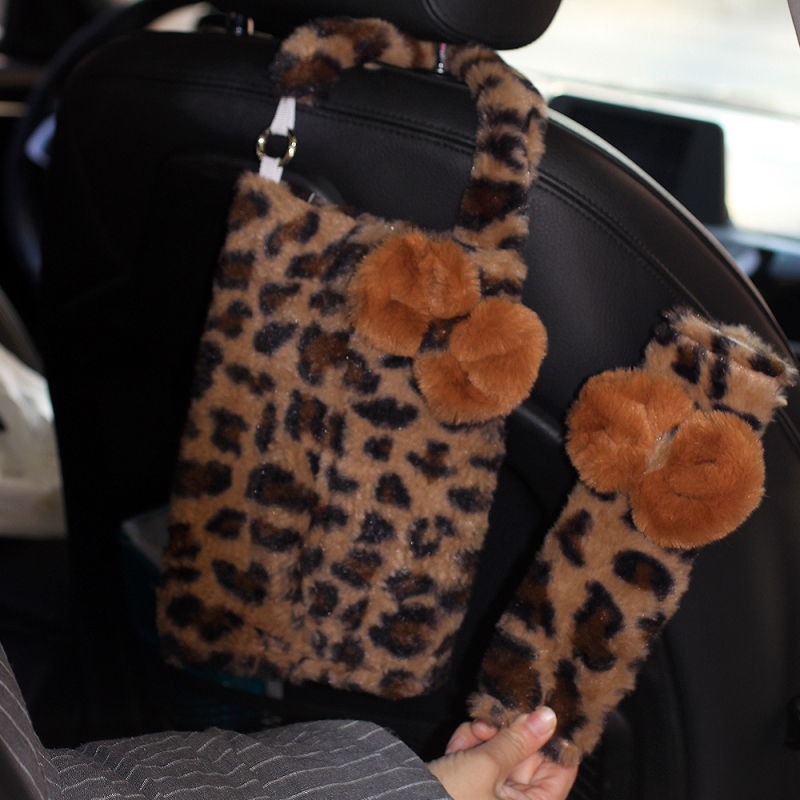 Auto-pojas rameni jastuk – pliš dekorativni zaštitni jastuk s leopard printom i mašnicom, 80 g, marka Beautiful Night Thoughts, podrijetlo Henan