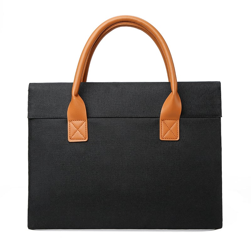 Дънкова делова чанта за документи, многофункционална чанта за лаптоп с полиестрова подплата за бизнес пътувания