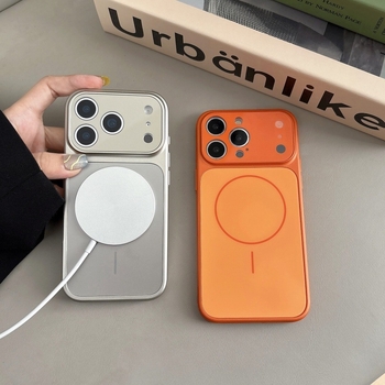 Carcasă pentru telefon Apple cu aderență magnetică, acrilic mat, finisaj frosted, anti-derapare, protecție la cădere, stil minimalist