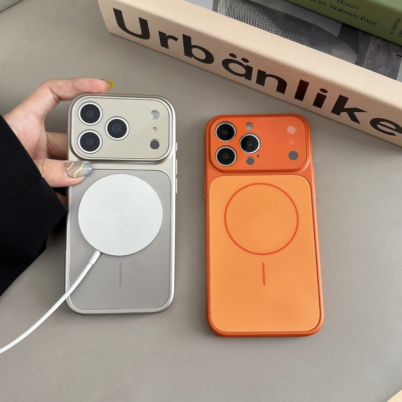 Carcasă pentru telefon Apple cu aderență magnetică, acrilic mat, finisaj frosted, anti-derapare, protecție la cădere, stil minimalist