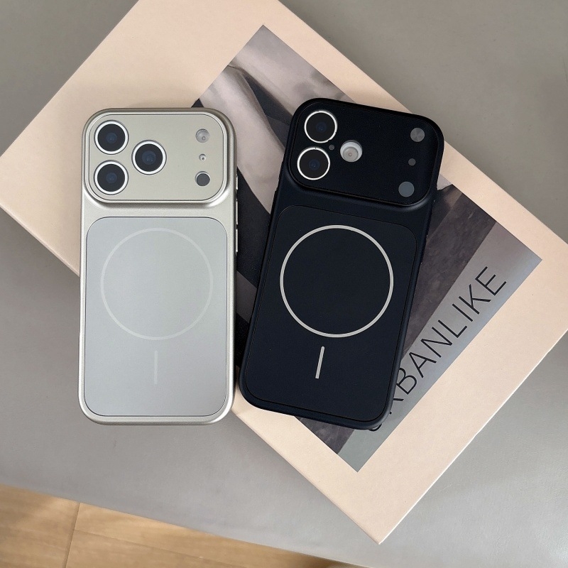 Carcasă pentru telefon Apple cu aderență magnetică, acrilic mat, finisaj frosted, anti-derapare, protecție la cădere, stil minimalist