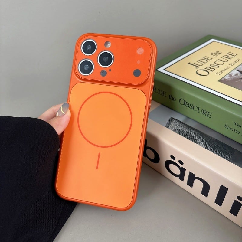 Carcasă pentru telefon Apple cu aderență magnetică, acrilic mat, finisaj frosted, anti-derapare, protecție la cădere, stil minimalist