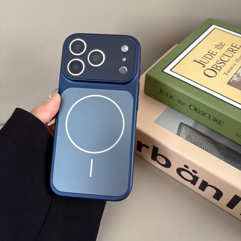 Carcasă pentru telefon Apple cu aderență magnetică, acrilic mat, finisaj frosted, anti-derapare, protecție la cădere, stil minimalist