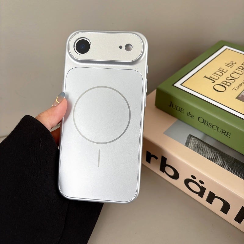 Carcasă pentru telefon Apple cu aderență magnetică, acrilic mat, finisaj frosted, anti-derapare, protecție la cădere, stil minimalist