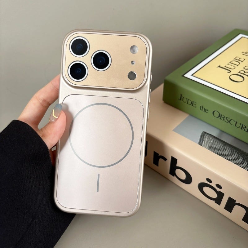 Carcasă pentru telefon Apple cu aderență magnetică, acrilic mat, finisaj frosted, anti-derapare, protecție la cădere, stil minimalist